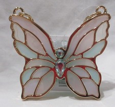 Bath Body Works Pocketbac PB Holder Rose Gold STAINED GLASS BUTTERFLY