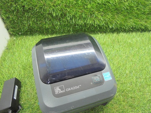 Zebra GK420d Network LAN Thermal Printer +USB TESTED WORKING PSU + USB #6L - Afbeelding 2 van 4
