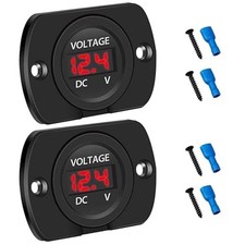 2 PCS DC Volt Meter 12V, Battery Voltage Gauge 12V, Digital Voltage Meter 1