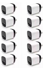 10Pcs 1A USB Home Wall Charger AC Adapter Plug For iPhone 5 6 7 8 X 11 MAX White
