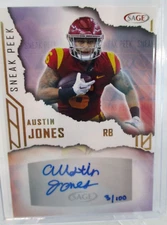 Austin Jones - 2023 Sage Football High Series Sneak Peak Gold Autograph #3/100