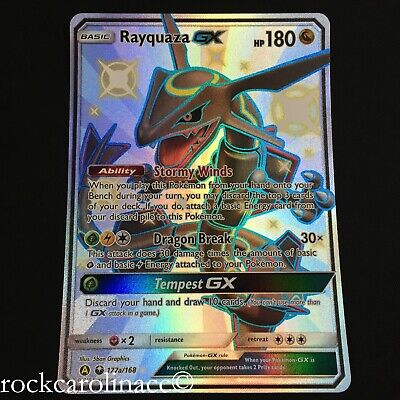 Shiny Rayquaza GX HOLO RARE JUMBO/OVERSIZED 177a/168 (NM) Alternate Art  PROMO