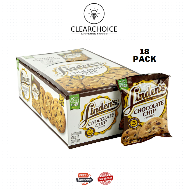 Limited Linden's Chocolate Chip Cookies - 3 ct./18 pk, Chocolate