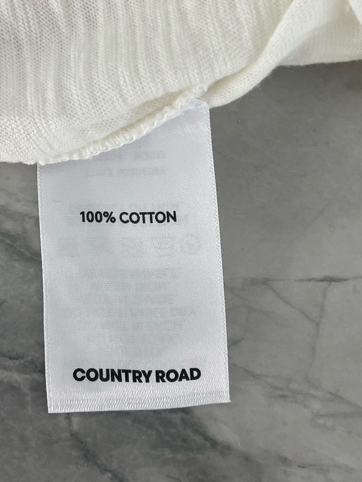 Country Road Girls Long Sleeve Top with Frill Detail in White EUC Like