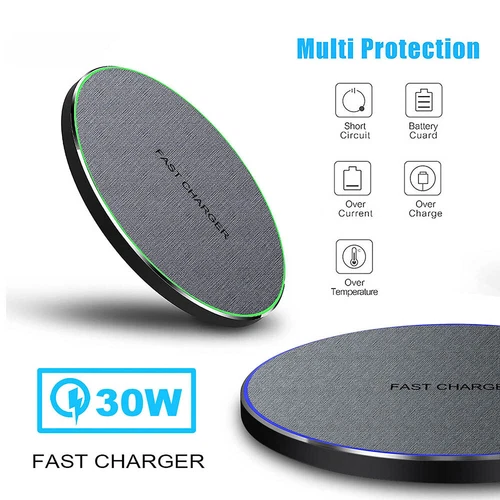 30W Wireless Charger Fast Charging Mat For Samsung Galaxy S24 S23 S22 + Ultra FE - Picture 11 of 17