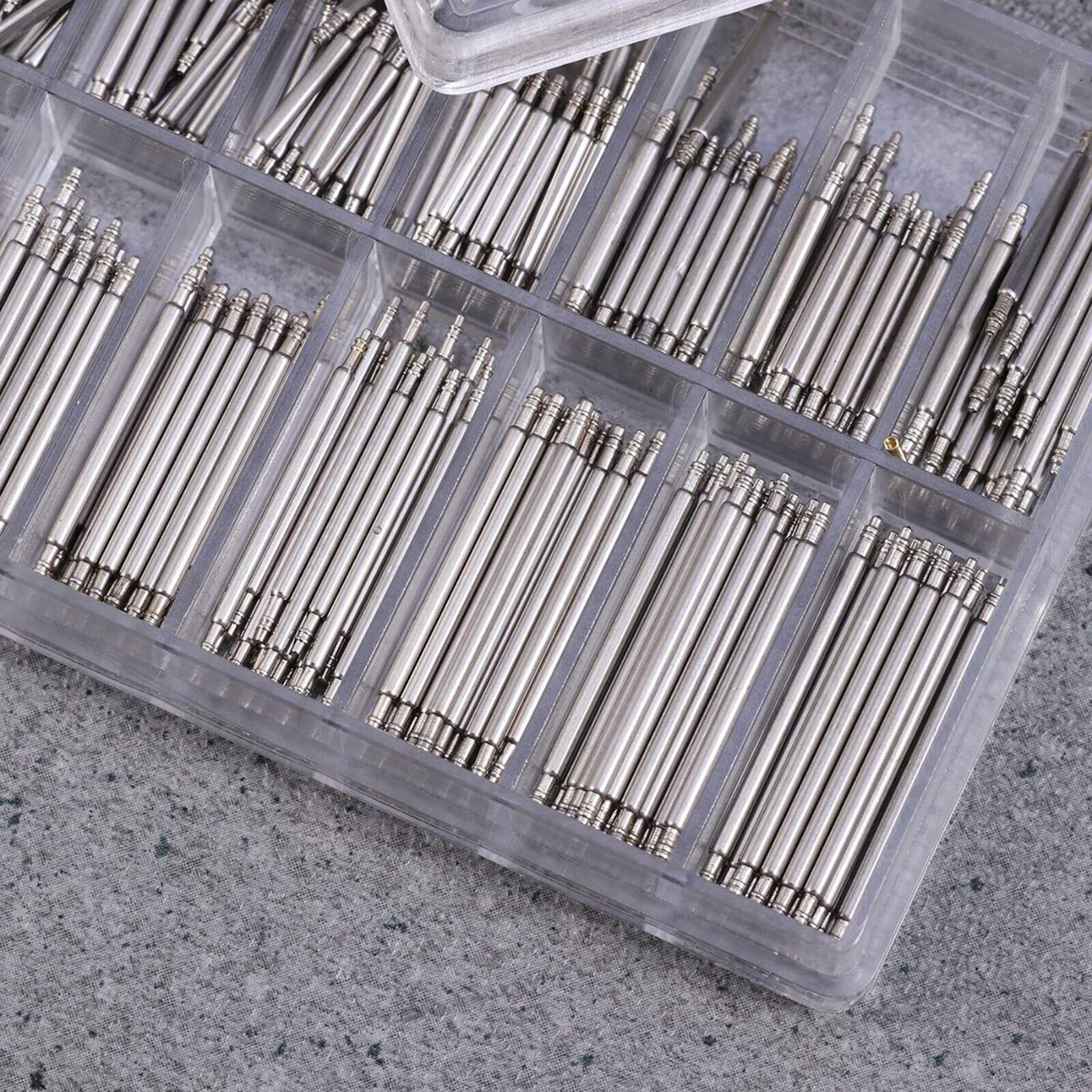 360pcs Watch PINS SPRING BARS Band Strap Link 8-25mm Repair Kit Stainless Steel 