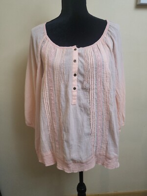 RuffHewn womens pink short sleeve top size 2X