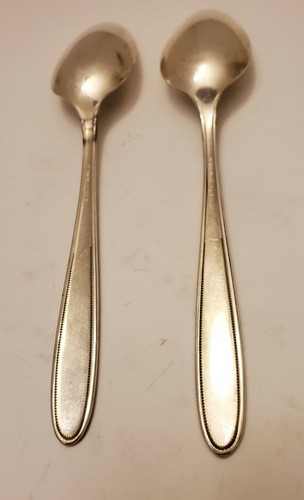 2 Vintage Community Plate"Grosvenor" Silver Plate Oval Tablespoon Serving Spoons - 第 2/3 張圖片