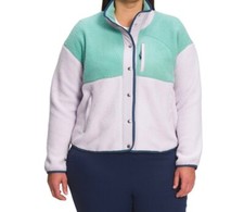 NWT The North Face Womens Plus 3X Cragmont Fleece Jacket Snap Teal Lavender 149