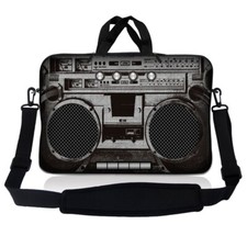 17 Inch Laptop Bag Sleeve Carry Case w/ Shoulder Strap Macbook Acer 80s Boombox