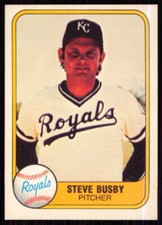 1981 Fleer Steve Busby Kansas City Royals #33