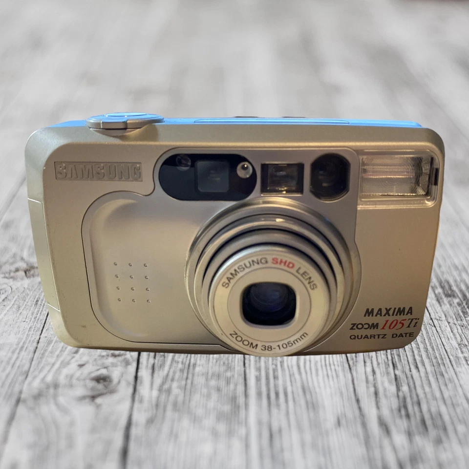 Samsung Maxima Zoom 105 Ti 35mm Point And Shoot Camera W/ Strap - Tested - Image 2 of 4