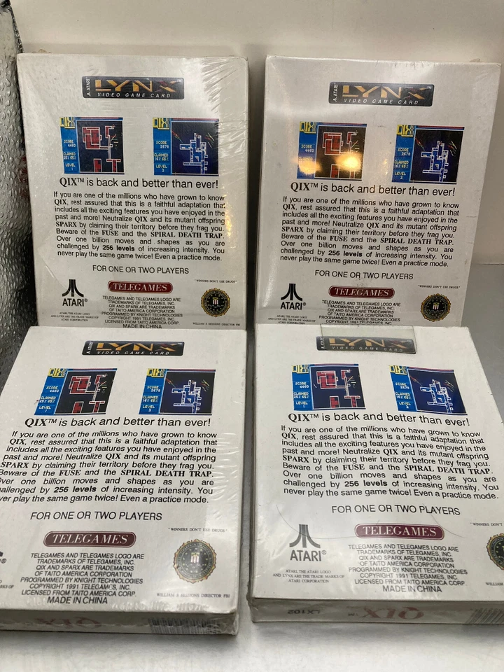QIX Atari Lynx New Damaged Box By Telegames LX102 - Image 3 of 4