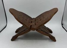 Folding Wood Book Stand Display Owl Cookbook Book Holder Hand Made