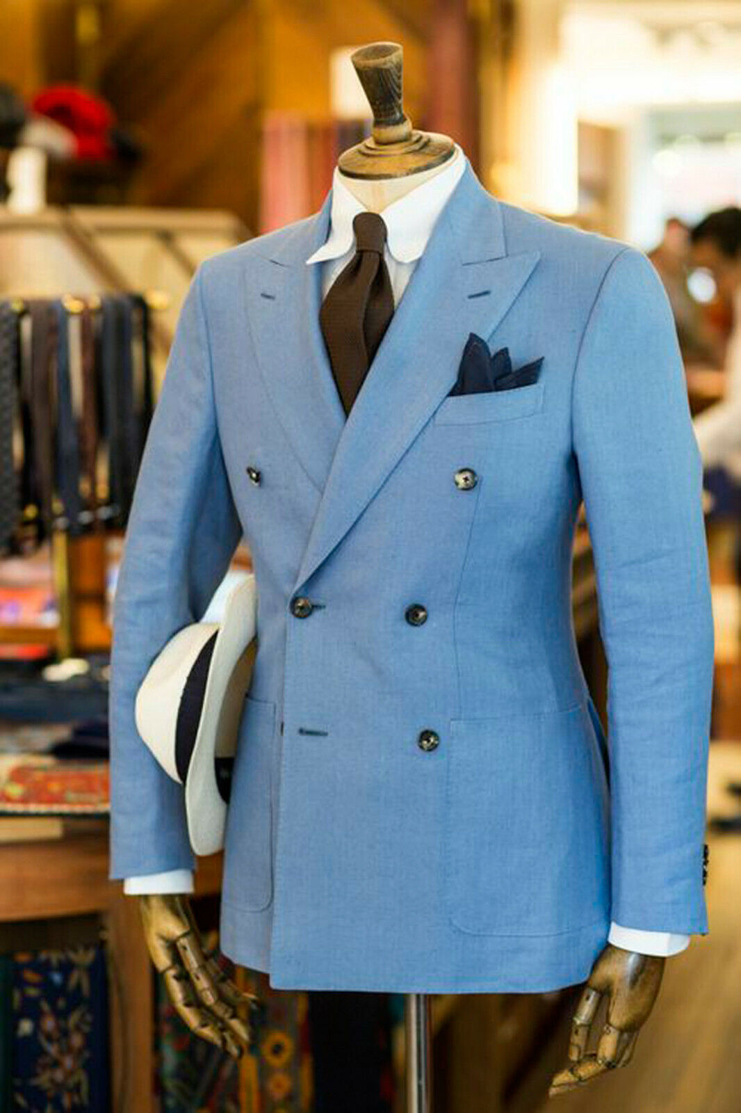 Men Sky Blue Suits Designer Wedding Stylish Casual Dinner Suits ...