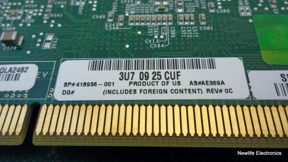 HP 418936-001 StorageWorks FC1243 Dual-port 4Gb PCI-X 2.0 FC Host Bus Adapter - Image 4 of 4