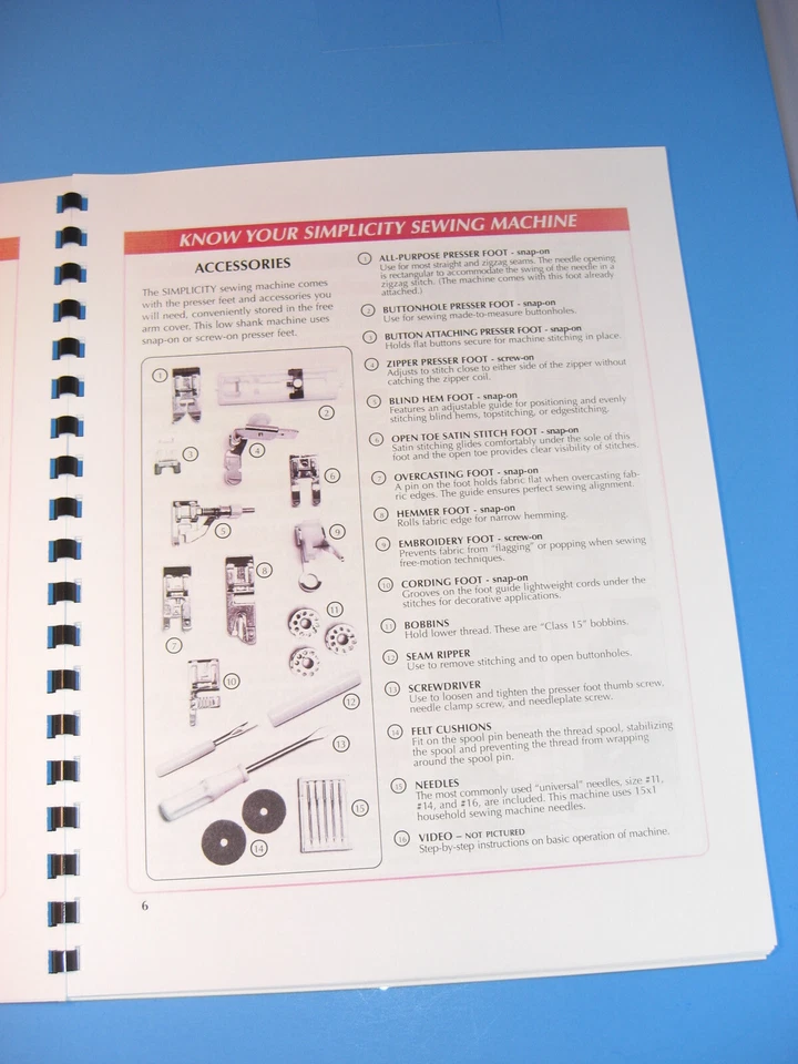 Simplicity Model SW210 Denim Star Sewing Machine Instruction Manual - Printed - Image 2 of 4