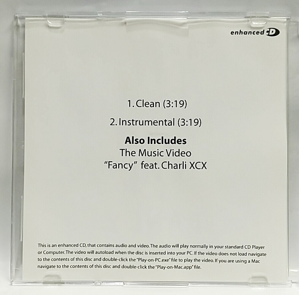 CD) Iggy Azalea Feat Charli XCX ‎– Fancy , Promo, Enhanced, Single