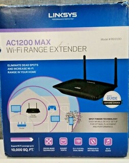 Linksys RE6500 AC1200 MAX Wi Fi Gigabit Range Extender / Repeater