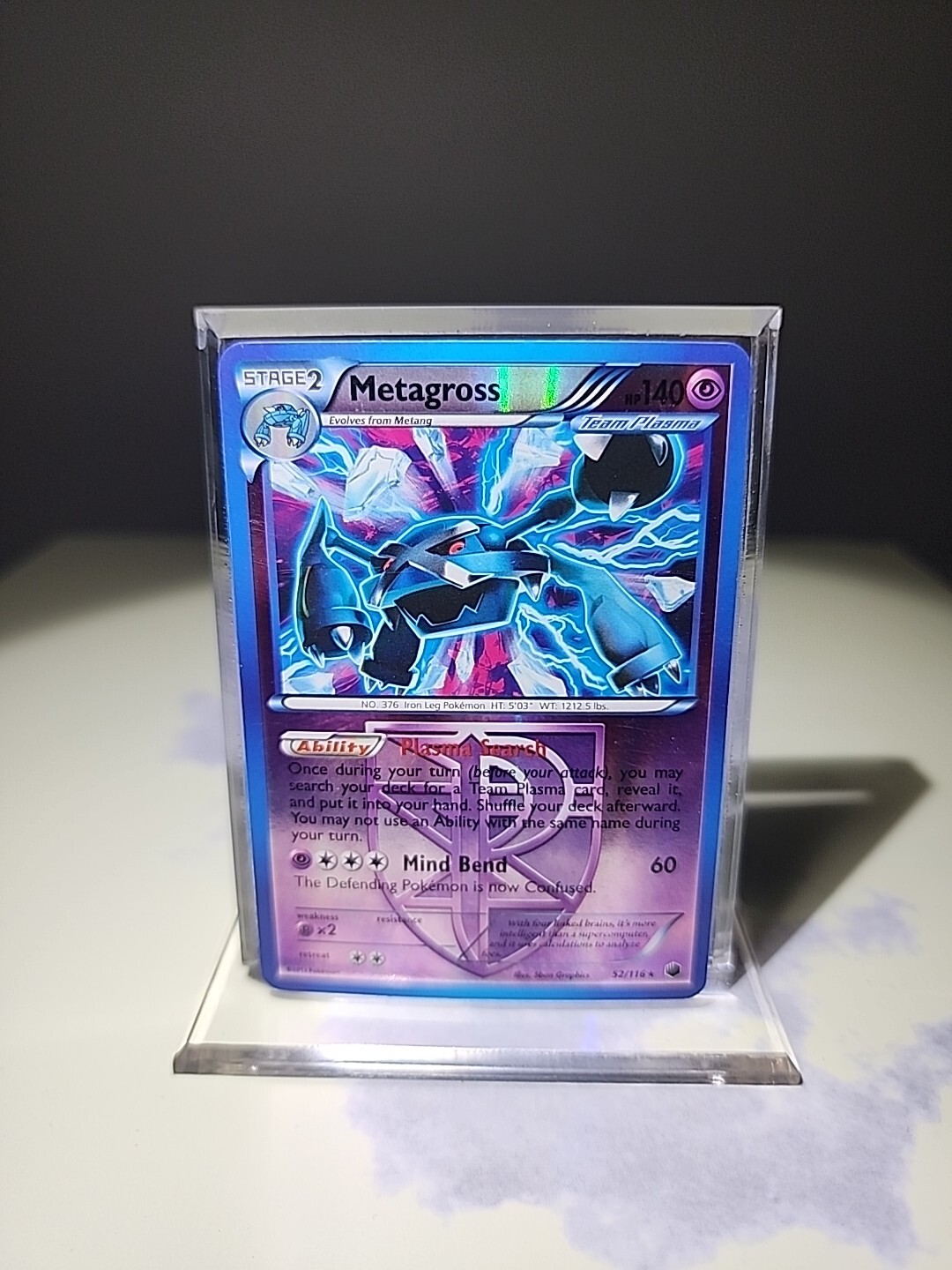 Pokémon Metagross Team Plasma Reverse Holo 52/116 PLF Plasma Freeze LP/NM
