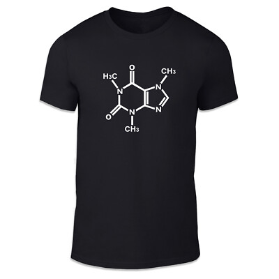 T-Shirt Koffein genetische chemische Struktur Erwachsene Unisex - Kaffee Tee Pause Spaß