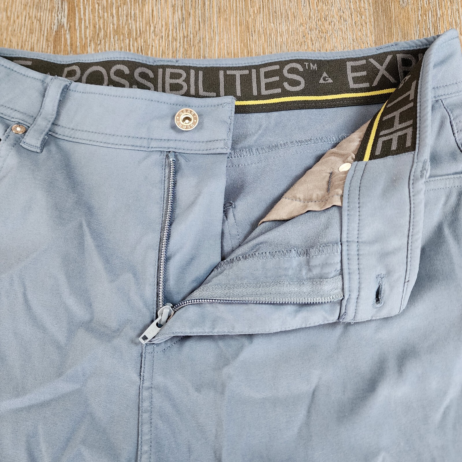 Gerry Mens Venture Commuter Pants Blue Relaxed Fit 36x30 Performance