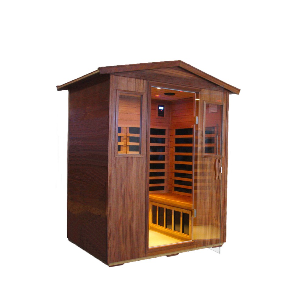 Outdoor Far Infrared Sauna Room 4 Person EMF 2050W W/ Light / LCD