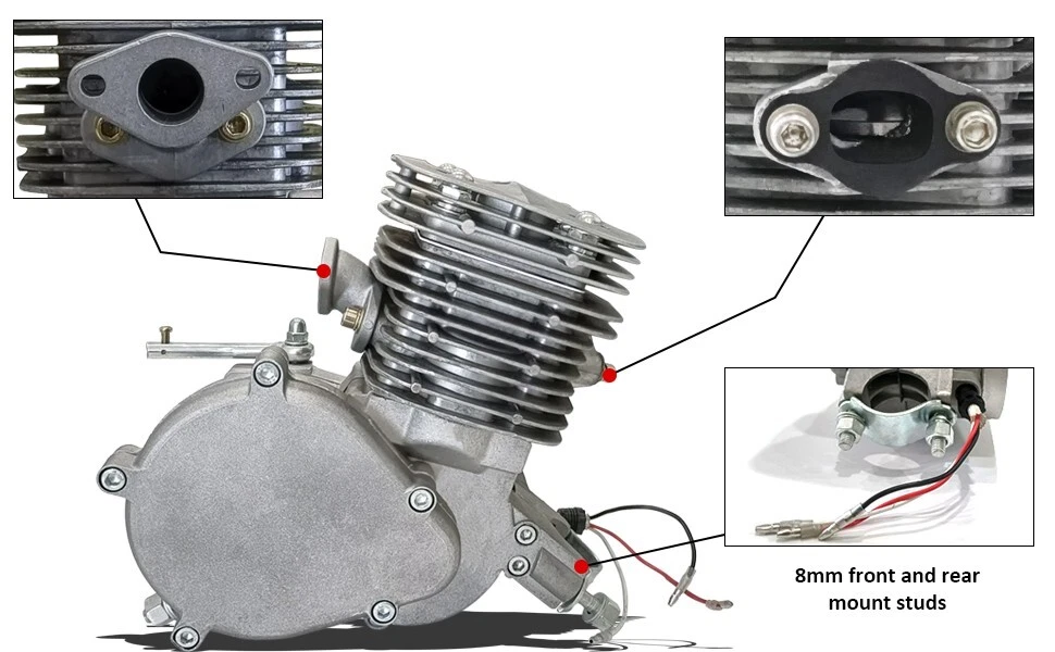 2 Stroke 110CC Gas Motor Only Real 84cc 85cc Iron Sleeve Cylinder