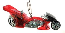Christmas Ornament for Chopper Motorcycle Red Black