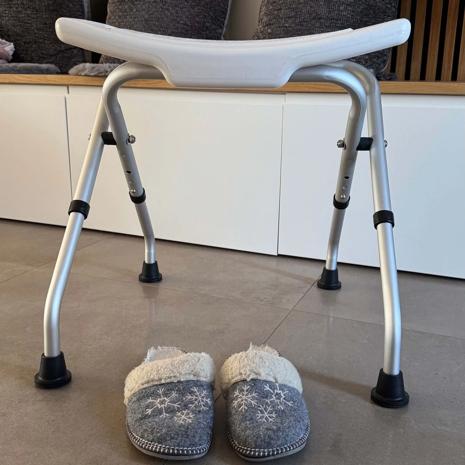 Duschhocker Duschstuhl rutschfest Badhocker 120kg Duschsitz höhenverstellbar - Bild 4 von 4