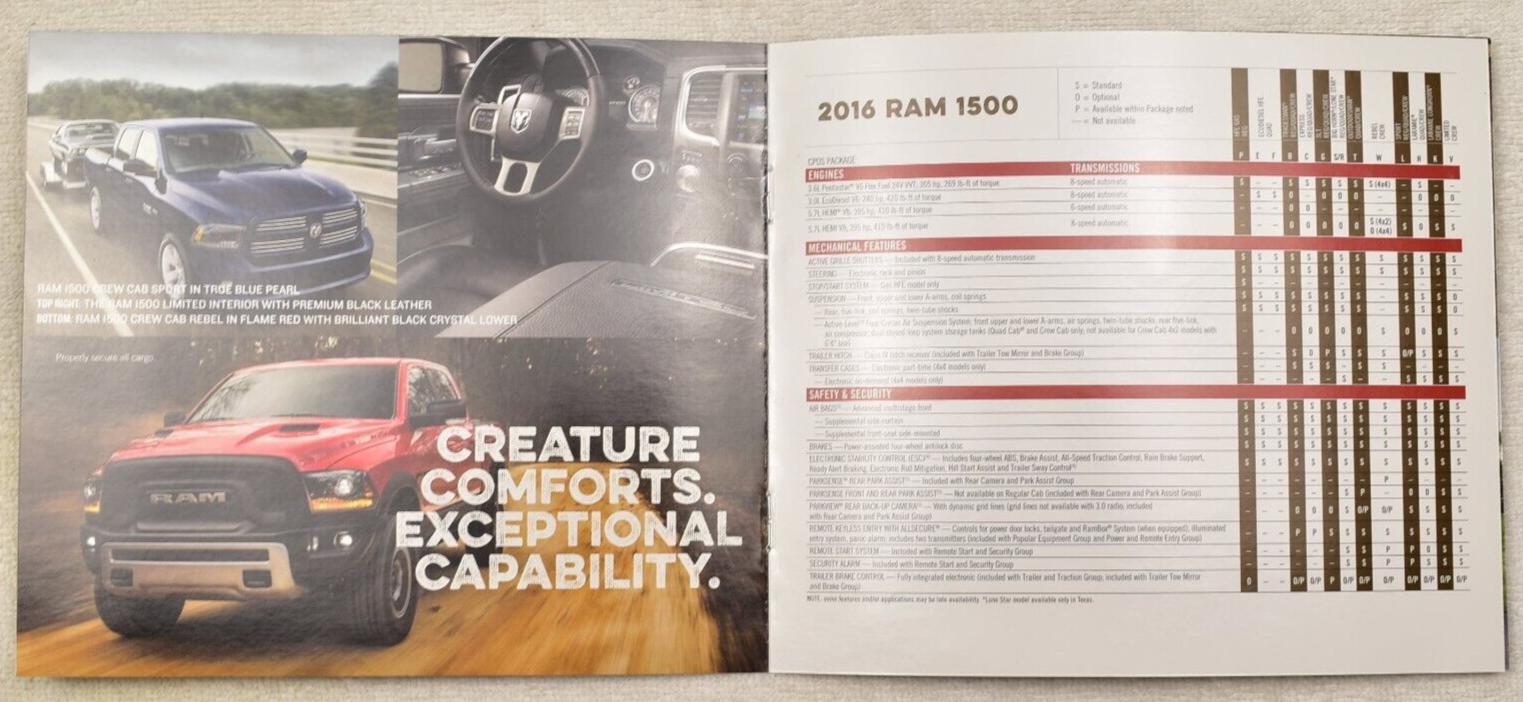 Ram Racking Brochure 2016 RAM TRUCK SALES BROCHURE | eBay