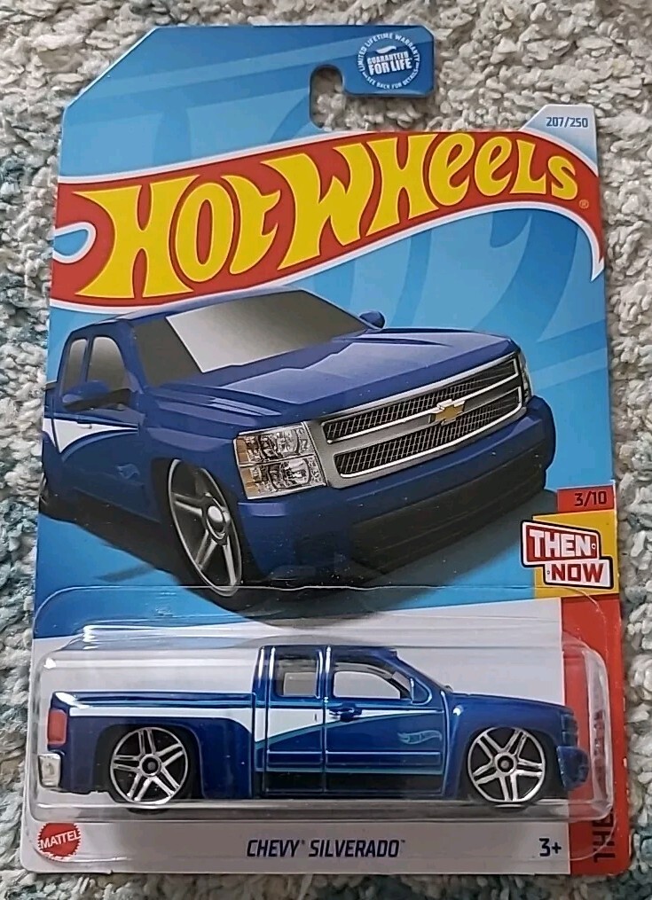 Hot Wheels Chevy Silverado Blue HW Then And Now 3/10 2024