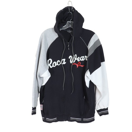 Rocawear Hoodie Orange Blue Stitching Men's Large | eBay