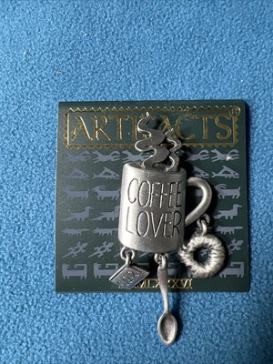   Artifacts  New  Coffee Lover  Pewter Tone Pin