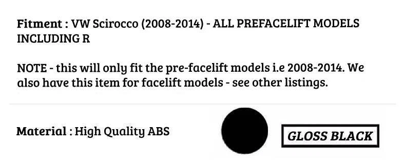 Alerón techo trasero negro brillante estilo Osir VW Scirocco TSI TDI R 2008-2014 - Imagen 3 de 4