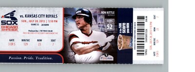Kansas City Royals vs Chicago White Sox 7/28/2013 Full Ticket  - Ron Kittle