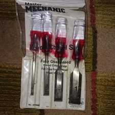 Master Mechanic Forged Steel 4 Pc Chisels