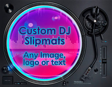 Custom Personalised Single DJ Slipmat with Image,Text or Image of Your Choice