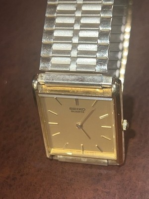 Vintage Seiko Tank 5Y30-5060 Gold Plated Dress Watch | eBay