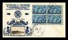 DR JIM STAMPS US COVER WWII NAVY FDC SCOTT 935 BLOCK OF 4 CROSBY PHOTO CACHET