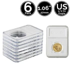 6 Pack 27mm Slab Coin Snap Holder 1/2 Oz American Eagle UK Britannia Gold Panda