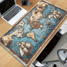 1pc Blue cute compass ocean Mousepad, Keyboard Gaming Accessories Mouse Mat, Of
