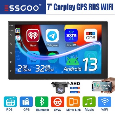 7'' 2 DIN Carplay Autoradio Android 14 2+32G GPS Nav Bluetooth RDS FM WIFI Kamera