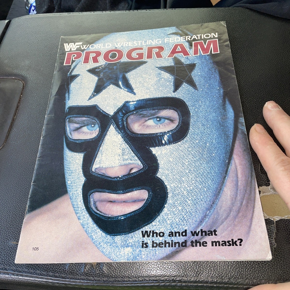 Masked Superstar WWF Program 1983 WWE Lineup Sheet magazine Big
