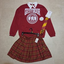 NWT Wizarding World Harry Potter Gryffindor Collared Plaid School Girl Outfit