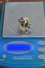 14k JCR Stamped: John C. Rinker; Multi-Gemstone 14K Yellow Gold Cluster Ring-sz7 — photo 6