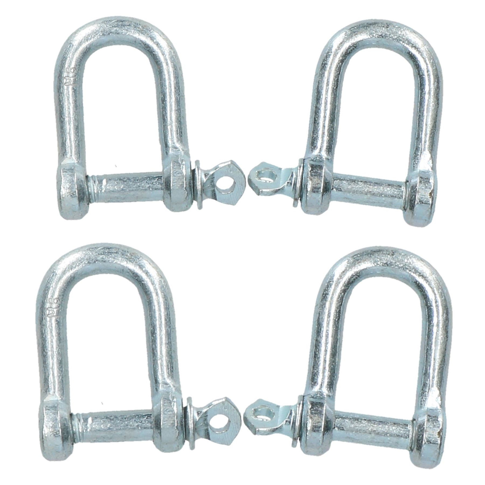6mm Galvanised Dee D Shackle 4 Pack Chandlery Marine Rigging Shackle