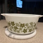 Vintage Pyrex Spring Blossom Green Crazy Daisy Casserole 1.5 Qt 474-B NO Lid