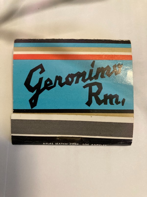 Coffee Dan's GERONIMO ROOM AZ Match Book