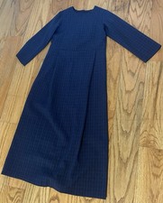 Amish Mennonite Dress 28 Bust/26 Waist Blue Pullover Youth Girls No Cape